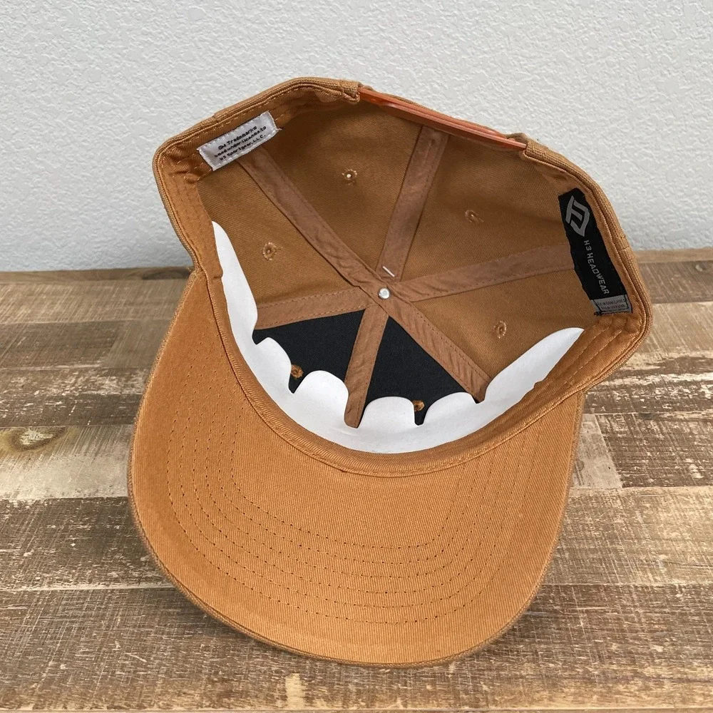 NEW Chevrolet Chevy Embroidered Snapback Hat Cap Brown‎ Canvas Adjustable OS